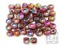 Acrylic Dimpled Cubes - Transparent Root Beer Rainbow 13.5mm